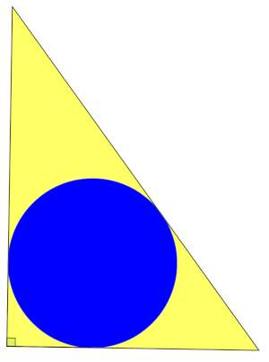 Gh Ingeschreven Cirkel In Een Rechthoekige Driehoek Wiskundeinstructie